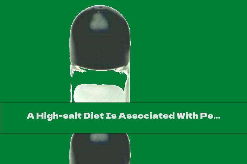 A High-salt Diet Is Associated With Peptic Ulcer Disease