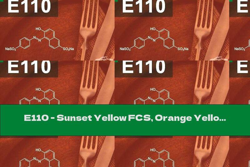 E110 - Sunset Yellow FCS, Orange Yellow S