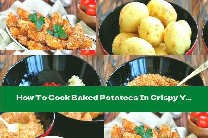 How To Cook Baked Potatoes In Crispy Yellow Cheese Breading With Garlic - Recipe