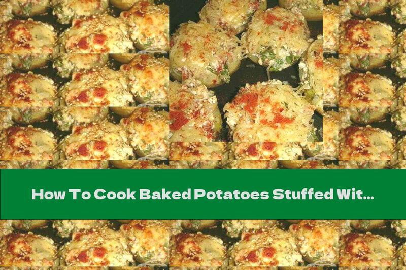 How To Cook Baked Potatoes Stuffed With Cheese, Tomatoes And Sesame Seeds - Recipe