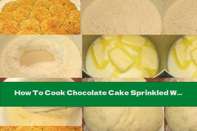 How To Cook Chocolate Cake Sprinkled With Walnuts And Coconut - Recipe