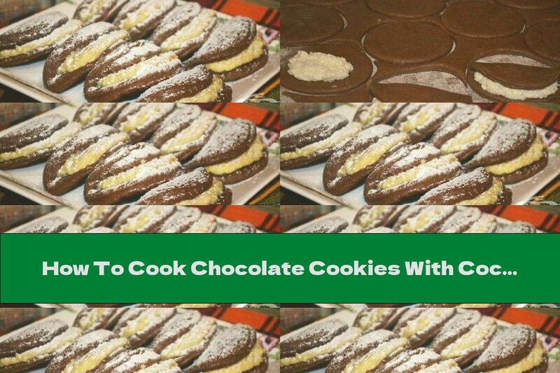 How To Cook Chocolate Cookies With Coconut And Cottage Cheese Filling - Recipe