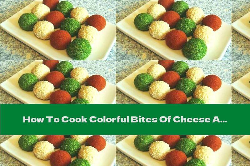 How To Cook Colorful Bites Of Cheese And Cottage Cheese With Almonds - Recipe