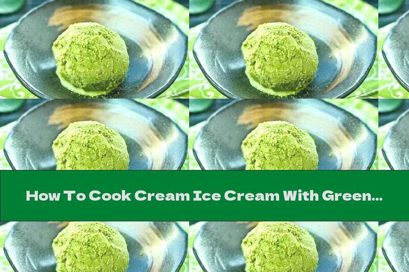 How To Cook Cream Ice Cream With Green Tea Matcha And Bananas - Recipe