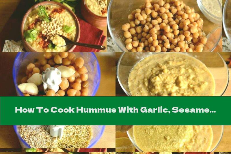 How To Cook Hummus With Garlic, Sesame And Pine Nuts - Recipe