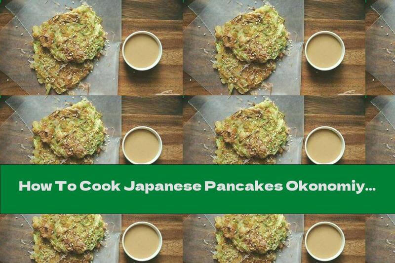 How To Cook Japanese Pancakes Okonomiyaki With Shrimp And Cabbage - Recipe