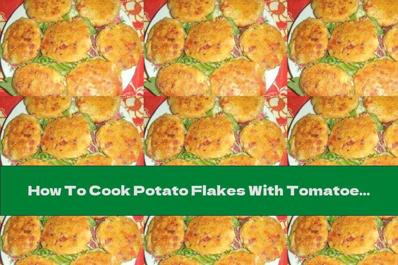 How To Cook Potato Flakes With Tomatoes, Bacon And Yellow Cheese - Recipe
