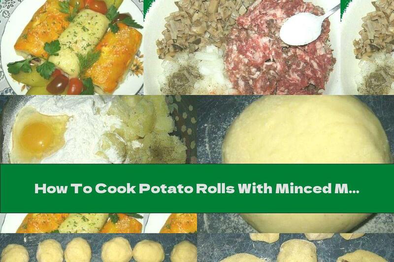 How To Cook Potato Rolls With Minced Meat, Mushrooms And Sesame Seeds - Recipe