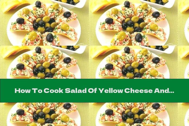 How To Cook Salad Of Yellow Cheese And Tomatoes With Mayonnaise And Garlic - Recipe