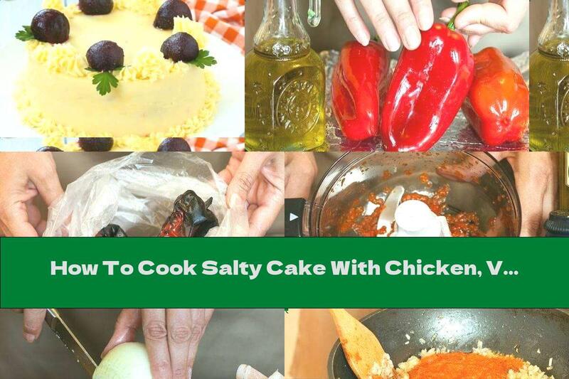 How To Cook Salty Cake With Chicken, Vegetables And Potato Icing - Recipe