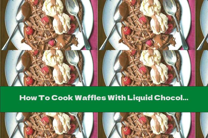 How To Cook Waffles With Liquid Chocolate, Raspberries And Ice Cream - Recipe
