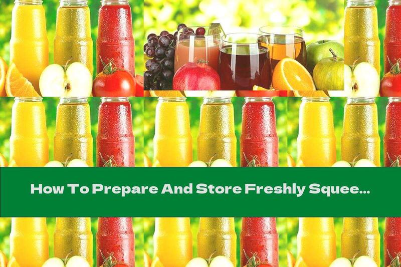 How To Prepare And Store Freshly Squeezed Juices - Recipe