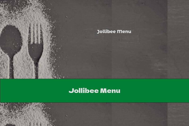 Jollibee Menu