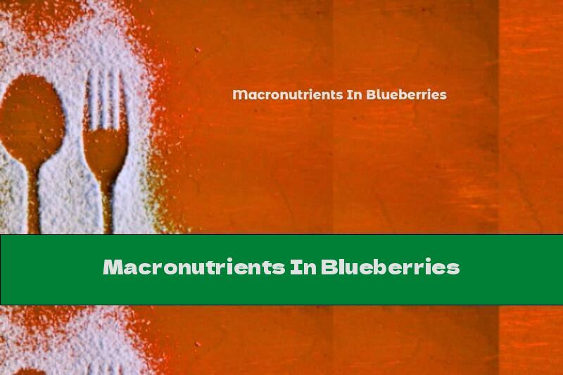 Macronutrients In Blueberries