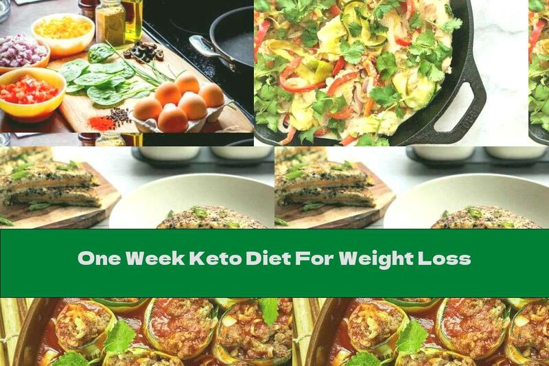 One Week Keto Diet For Weight Loss