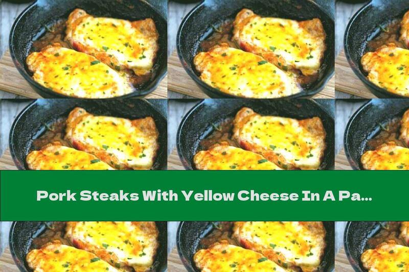 Pork Steaks With Yellow Cheese In A Pan