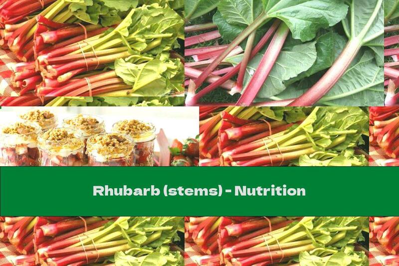 Rhubarb (stems) - Nutrition