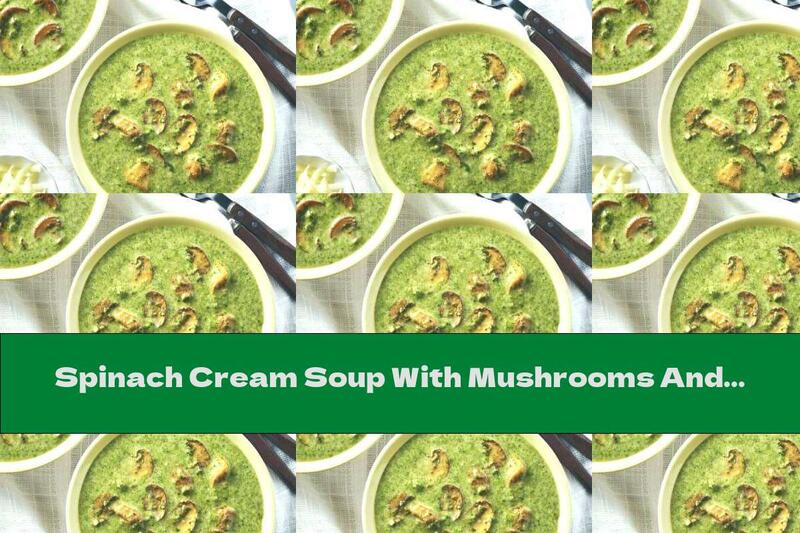 Spinach Cream Soup With Mushrooms And Garlic